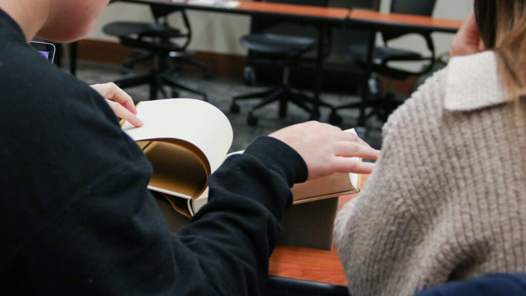 students studying