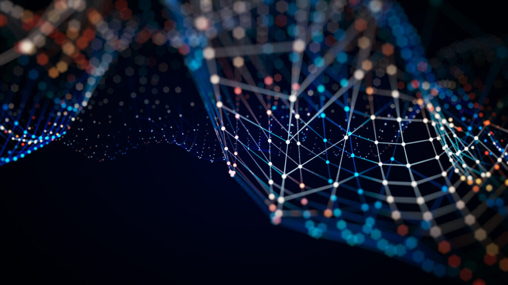 abstract representation of a network, representating AI