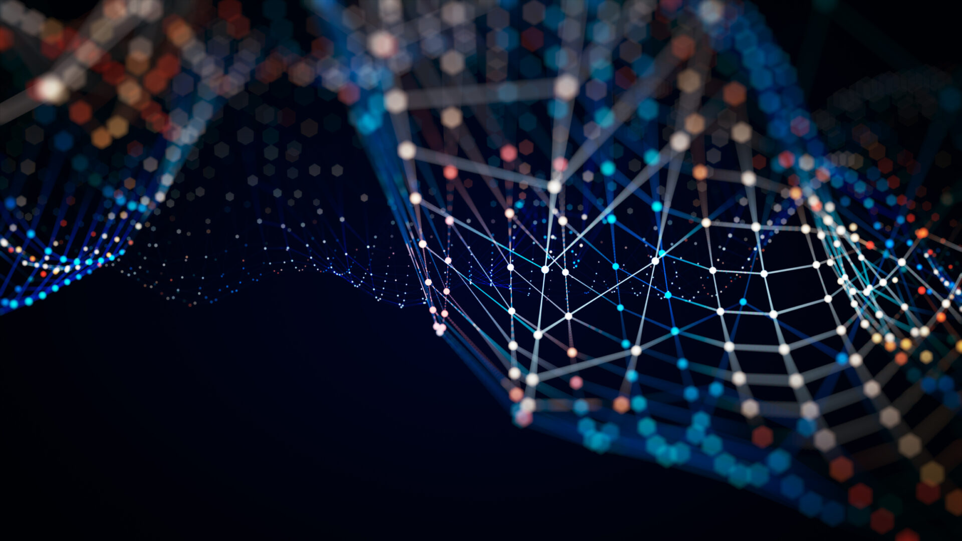 abstract representation of a network, representating AI